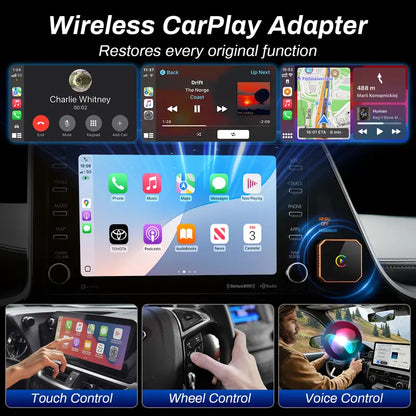 🚗 Wireless CarPlay & Android Auto Adapter – Wired-to-Wireless Converter