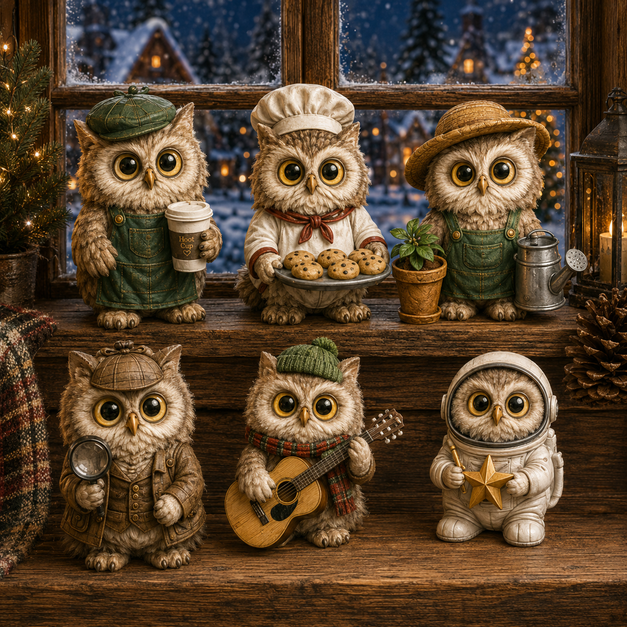 Owl Jobs Advent Calendar 2026 – 24 Days of Unique  Collectible Owl Miniatures, Christmas Countdown Gift for Owl Lovers & Bird Lovers