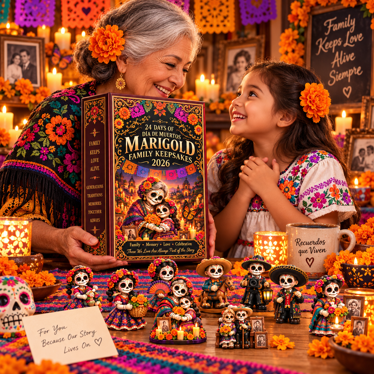 24 Days of Family, Memory & Love — Día de Muertos Marigold Family Keepsakes Advent Calendar 2026