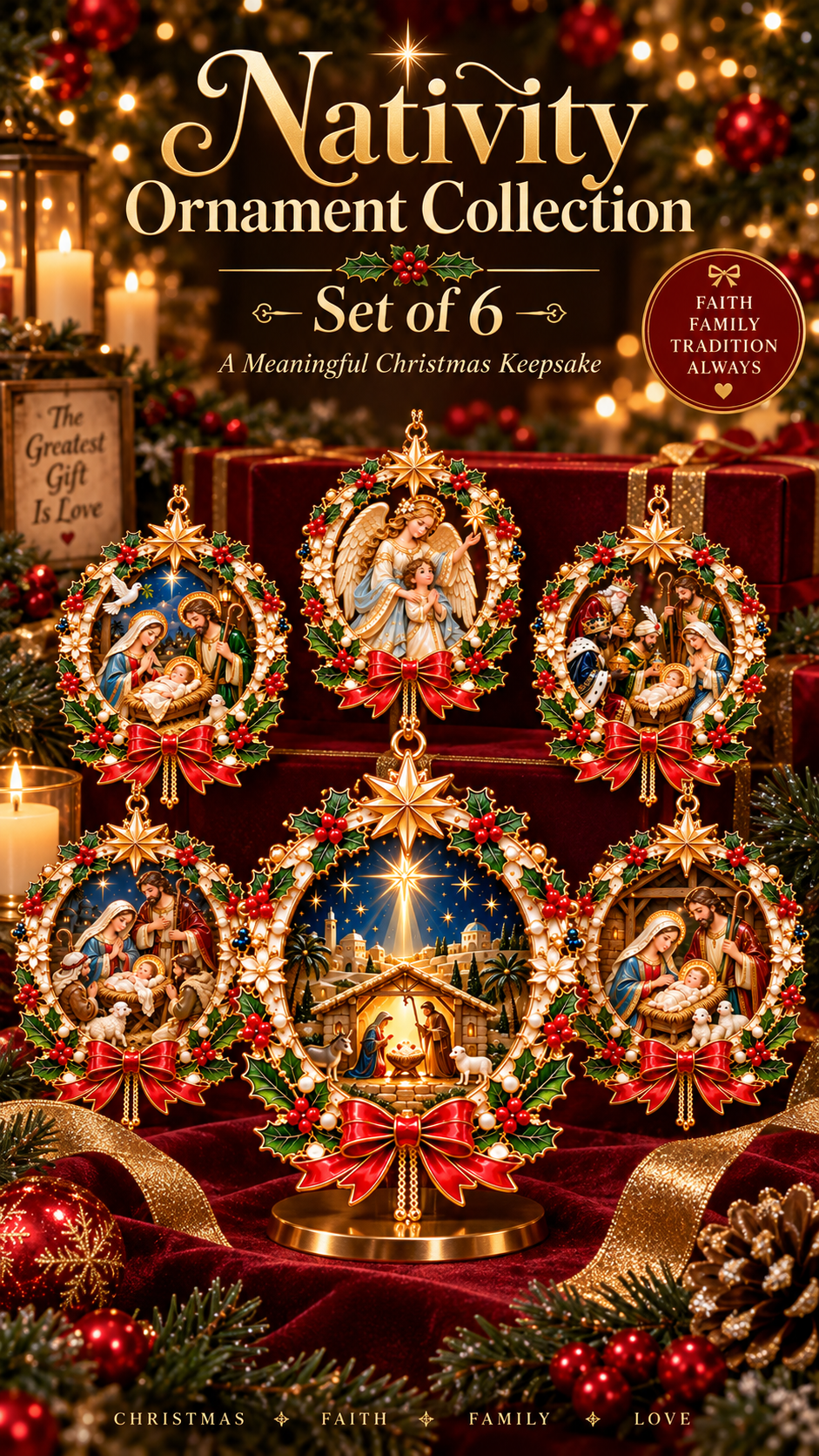Keep Christ at the center of your Christmas tree ornaments