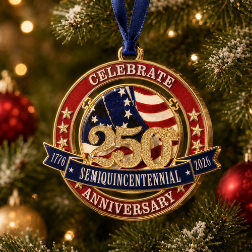 ✨250th Anniversary Commemorative Medal Christmas Tree Ornament
