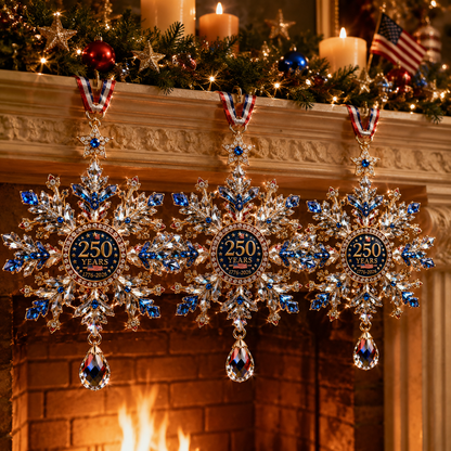 ✨High-quality crystal snowflake ornaments