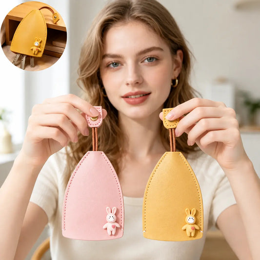 3-Pack Cute Cartoon Pull-out Key Case, Portable Leather Car Key Holder🔑 - image 1