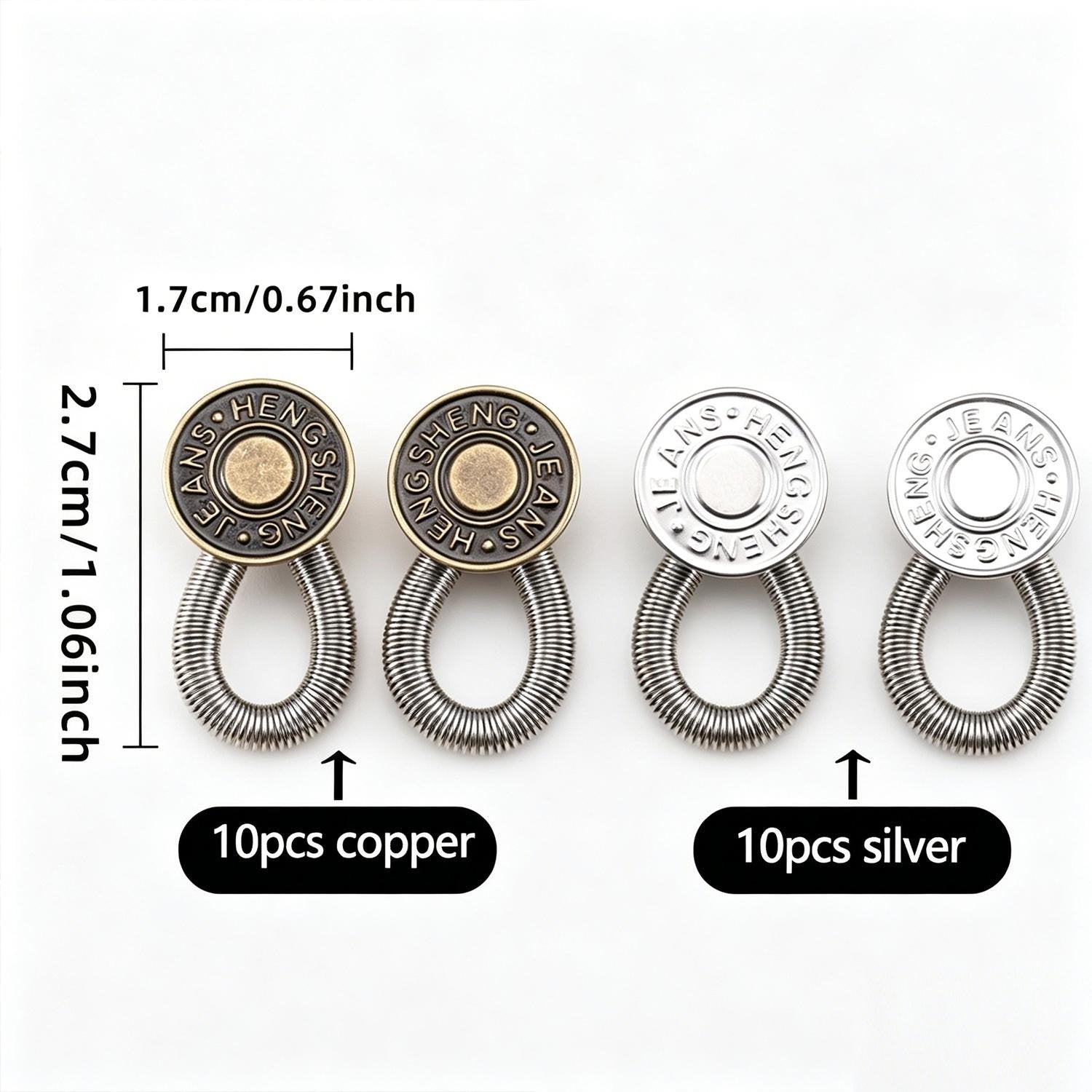 👖 8-Piece Metal Button Extenders for Jeans & Pants - image 10
