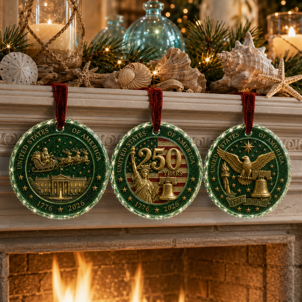 Celebrate 250 Years of America 🇺🇸 | 2026 250th Anniversary Christmas Ornament – A Meaningful Patriotic Keepsake & Holiday Gift