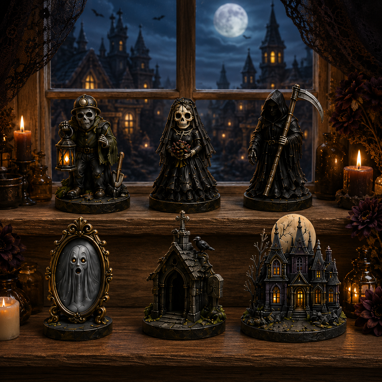 Haunted Manor Halloween Countdown Calendar 2026 – 24 Nights of Terror Gothic Miniature Collectibles