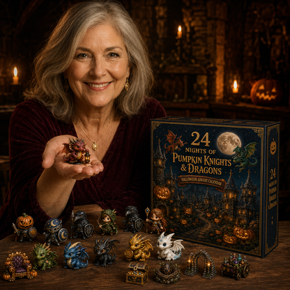 🎃 24-Day Halloween Advent Calendar – 24 Nights of Pumpkin Knights, Cute Dragons & Magical Kingdom Surprises