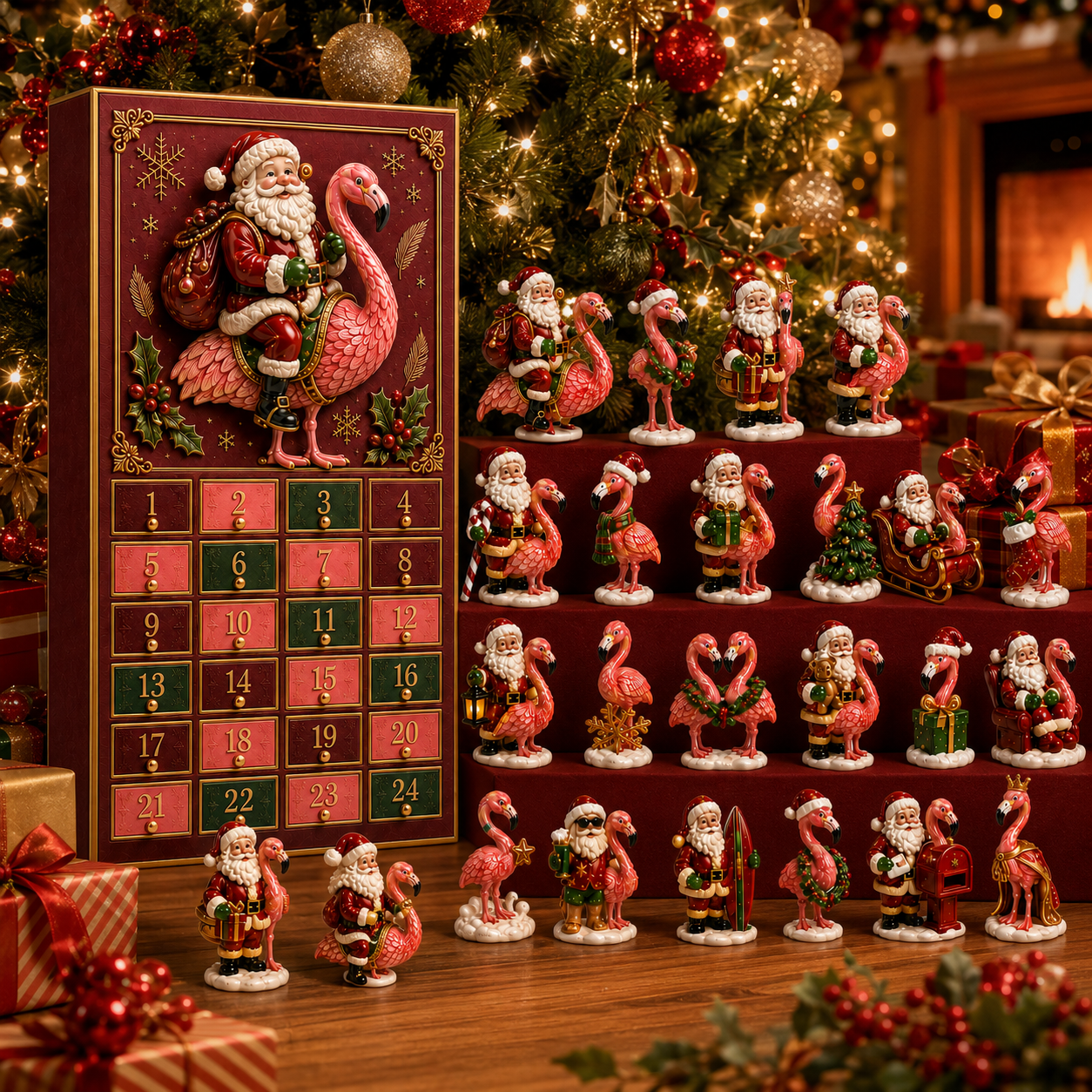 🦩2026 Santa Flamingo Christmas Advent Calendar