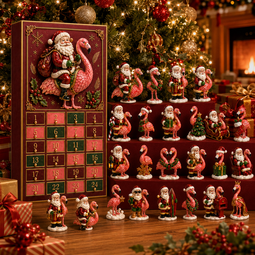 🦩2026 Santa Flamingo Christmas Advent Calendar