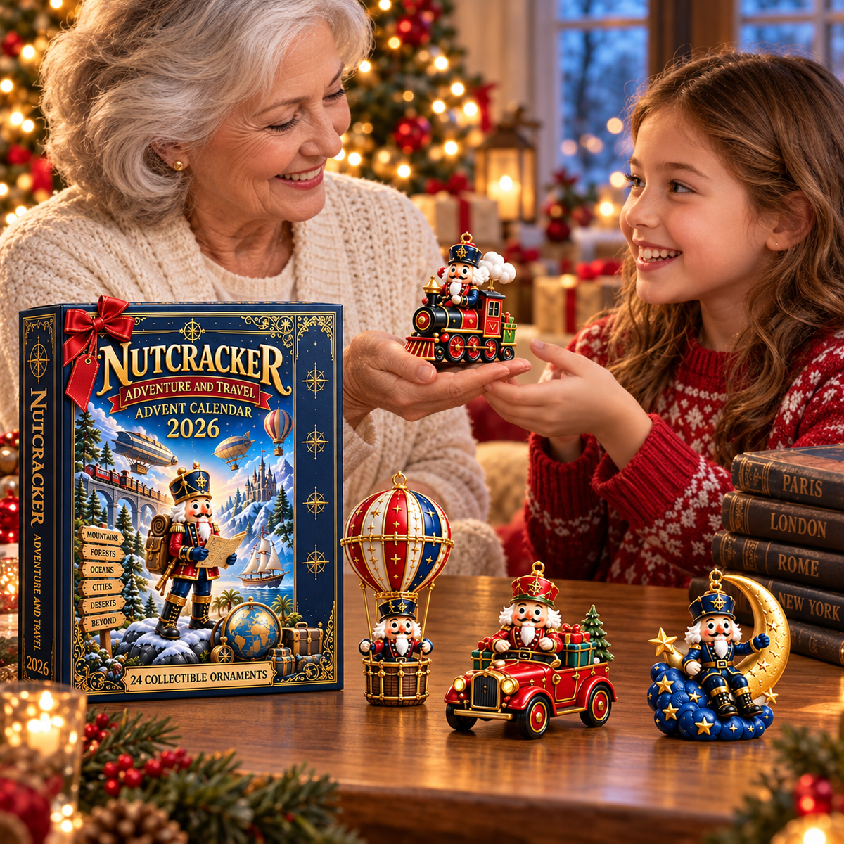 Nutcracker Adventure & Travel Advent Calendar 2026 – 24 Collectible Christmas Ornaments for a Magical Holiday Journey
