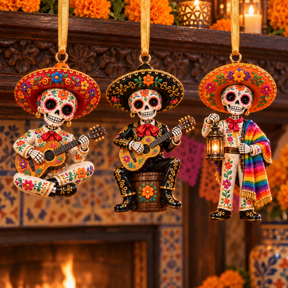 2026 Día de Muertos Ornaments –  Colorful Folk Art & Sugar Skull Keepsake Collection