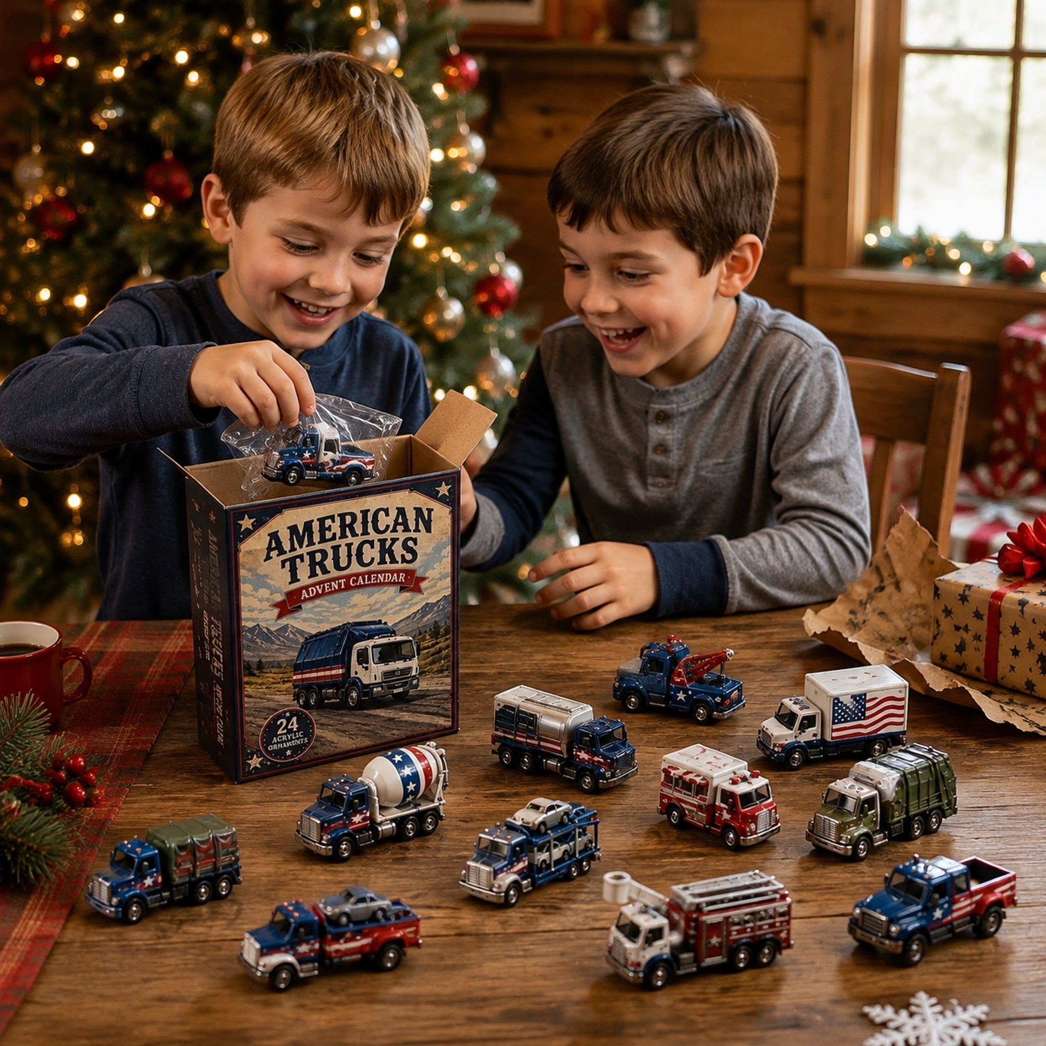 American Trucks Fleet Advent Calendar 2026 - 24-Day Festive Countdown, Acrylic Charms Blind Box