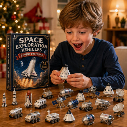 High-quality miniature model✨ Space Exploration Vehicles Advent Calendar 2026 - 24-Day Festive Countdown, Acrylic Charms Blind Box
