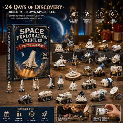 High-quality miniature model✨ Space Exploration Vehicles Advent Calendar 2026 - 24-Day Festive Countdown, Acrylic Charms Blind Box