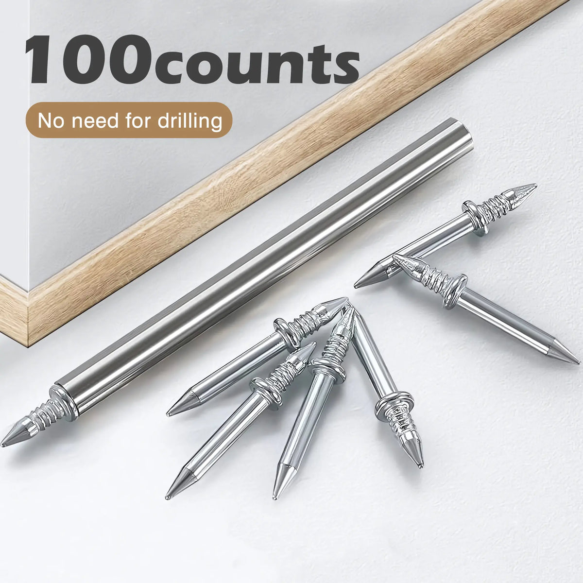 100 Double-Headed Carbon Steel Baseboard Nails🔩 - image 1