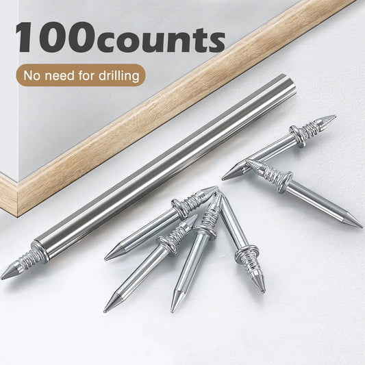 100 Double-Headed Carbon Steel Baseboard Nails🔩 - image 1