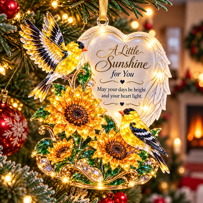 🪽 2026 Angel Wings Heart Christmas Ornaments – Set of 6 Inspirational Holiday Keepsakes