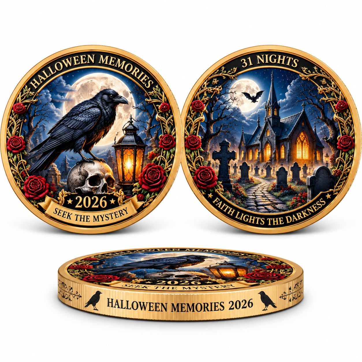 2026 "Halloween Memories" — A double-sided "Halloween Night of the 31st" commemorative coin, crafted especially for Halloween enthusiasts.