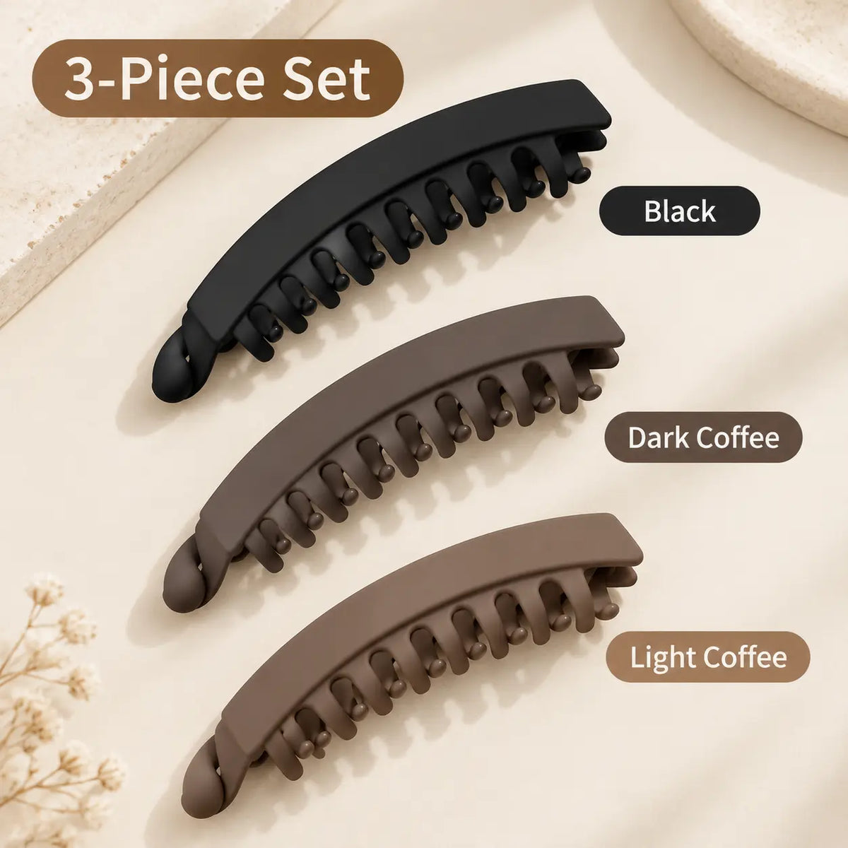 3 PCS Banana Hair Clips for Women, Cute and Stylish French Hair Claw Clips✨ - image 10