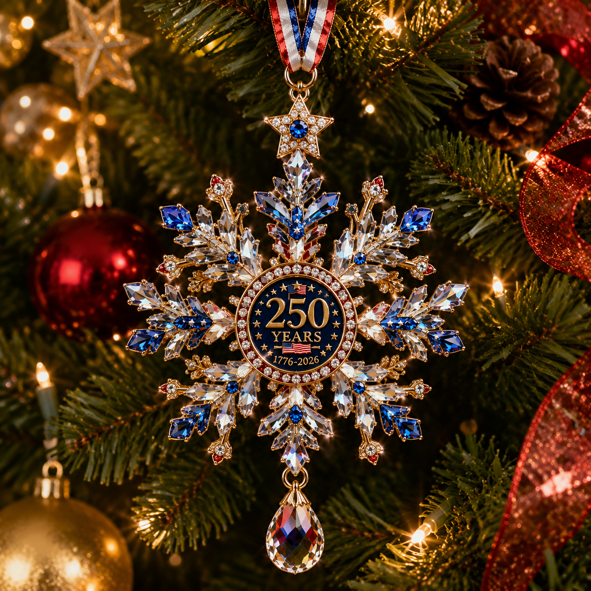 ✨High-quality crystal snowflake ornaments