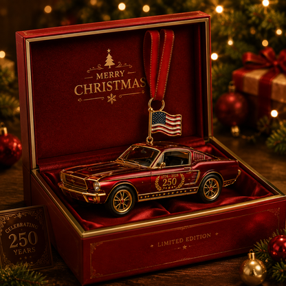 ✨250th Anniversary Vintage Red Car Ornament