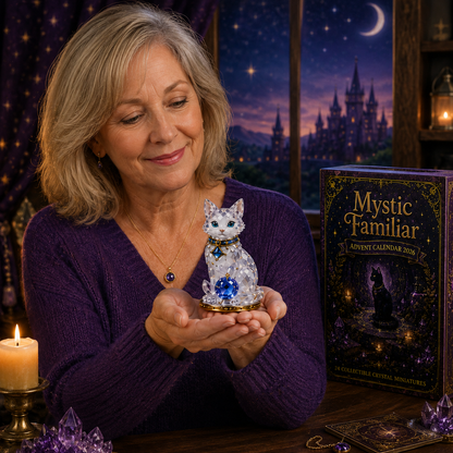 Mystic Familiar 24-Day Countdown Calendar 2026 – 24 Collectible Crystal Animal & Magical Creature Miniatures