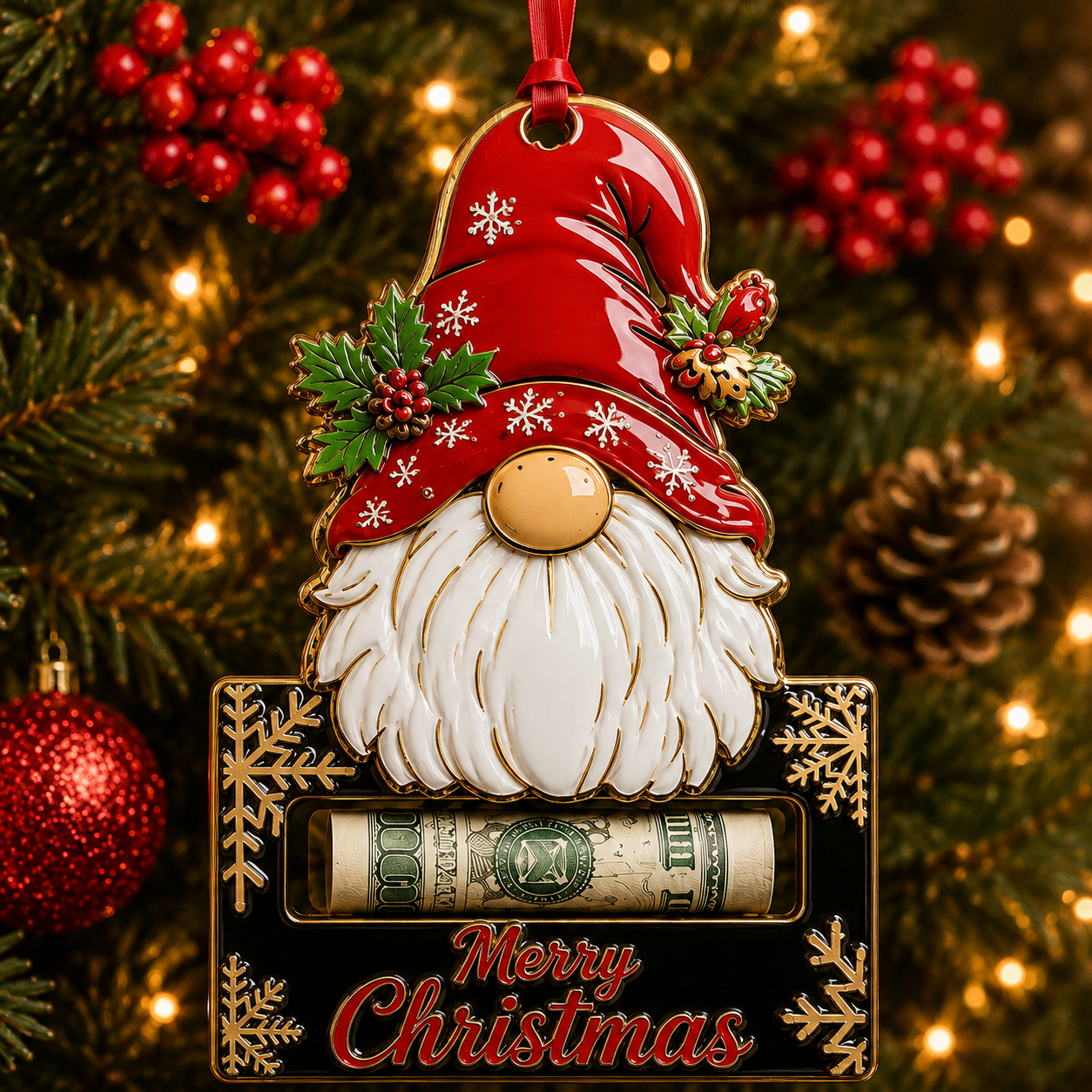 🔥Last 50pcs✨⏰ Limited anniversary edition✨Christmas Cash Holder Ornament