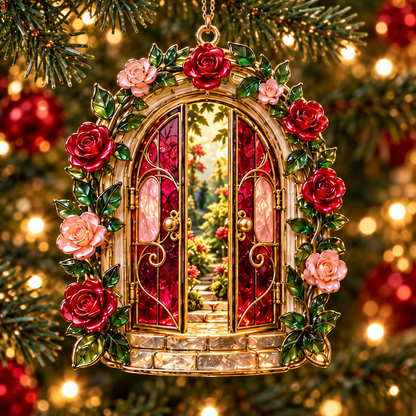 ✨ 2026 Enchanted Stained Glass Fairy Doors & Windows Christmas Ornaments – Set of 6