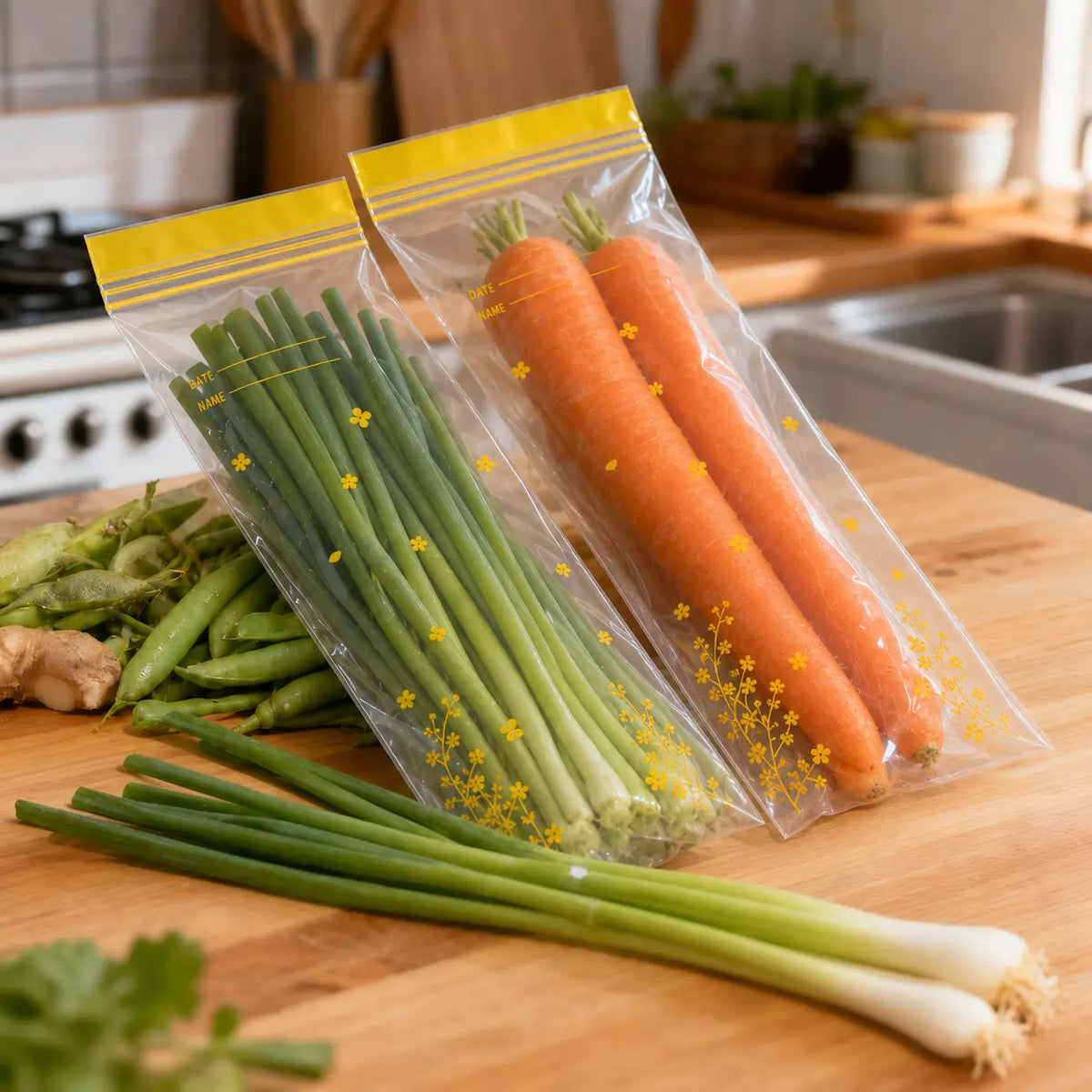 15PCS Thick Double Seal Food Storage Bags, Reusable Self-Sealing Pouches 🥡 - image 11