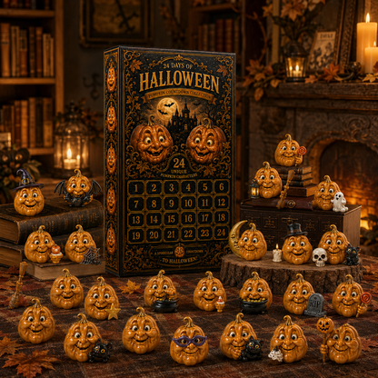 ✨24-Day Christmas Countdown Advent Calendar –Halloween Pumpkin Ornament