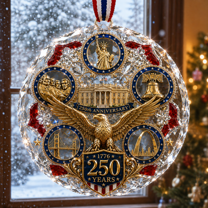 250th Anniversary American Heritage Christmas Ornament – Patriotic 250 Years of Freedom Keepsake for 2026