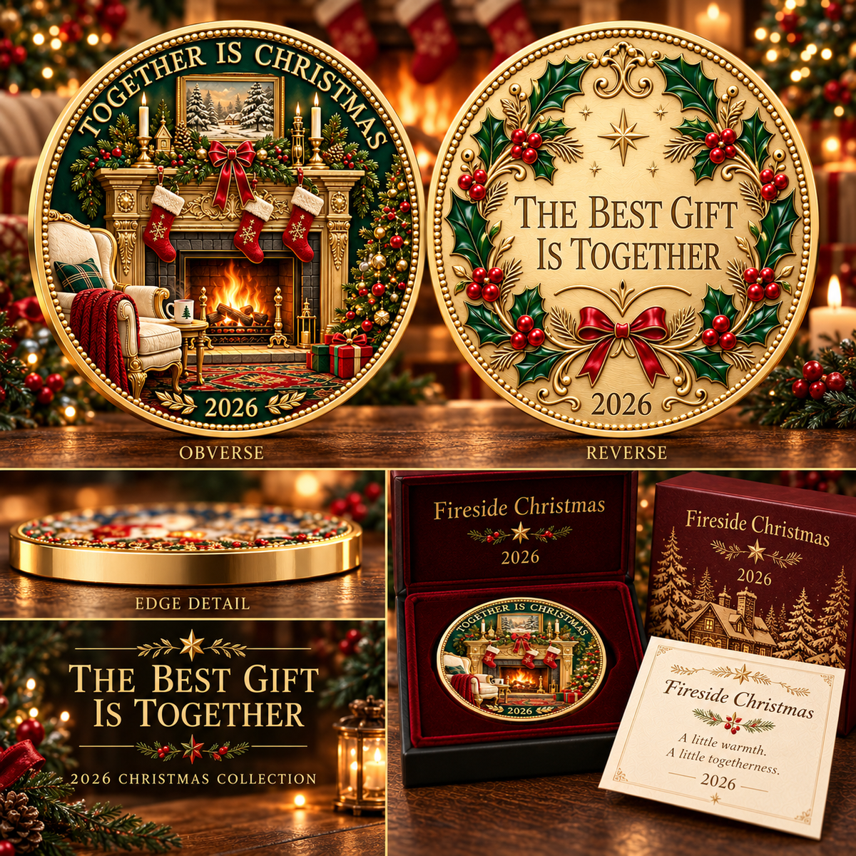 2026 Christmas Memories Coin Collection – 6 Festive Designs, Double-Sided Details & Timeless Holiday Charm