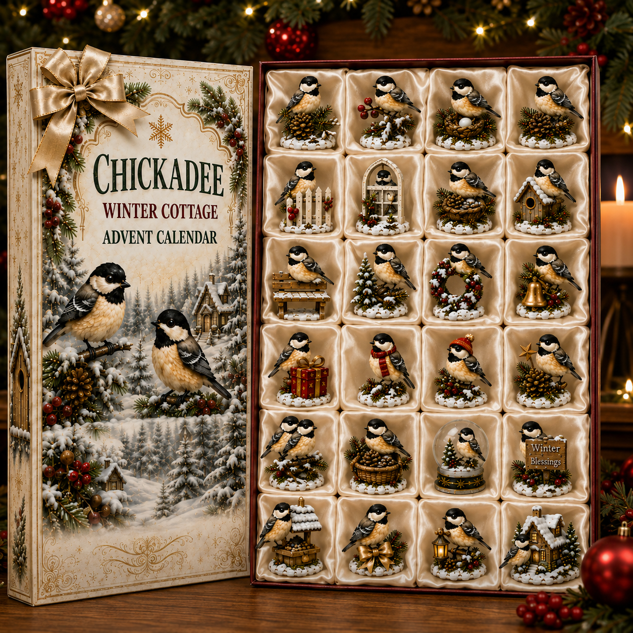 🔥Last 30 pcs✨⏰Last day 50% off🔥✨24-Day Advent Calendar - Chickadee