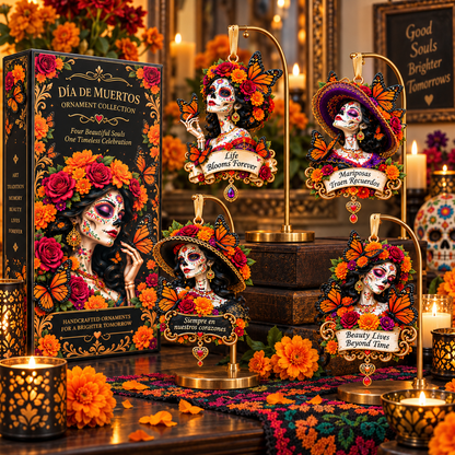 Día de Muertos Catrina Butterfly Ornament  –  Floral Day of the Dead Keepsake Collection, Meaningful Gift for Family & Loved Ones