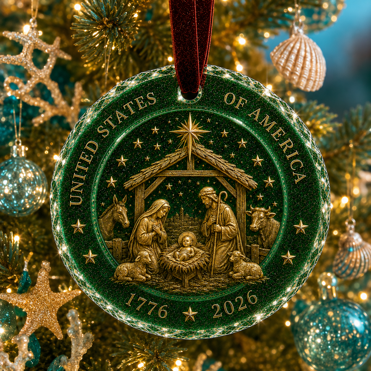 Celebrate 250 Years of America 🇺🇸 | 2026 250th Anniversary Christmas Ornament – A Meaningful Patriotic Keepsake & Holiday Gift