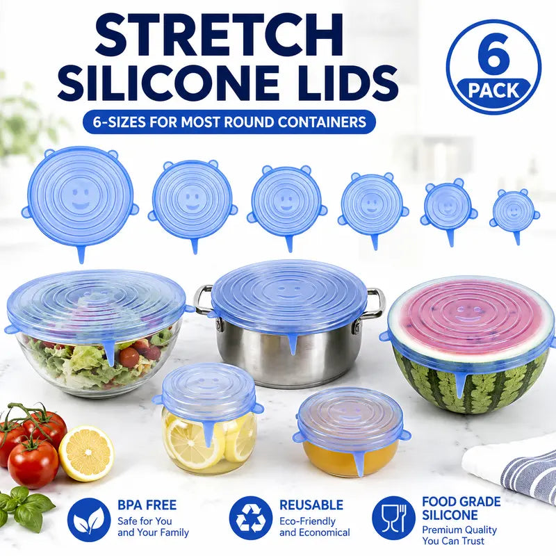 🥣 LIMITED‑TIME 50% OFF! 🫙 Adpartner Silicone Lids for Food Storage (6-Pack) ♻️ - image 20