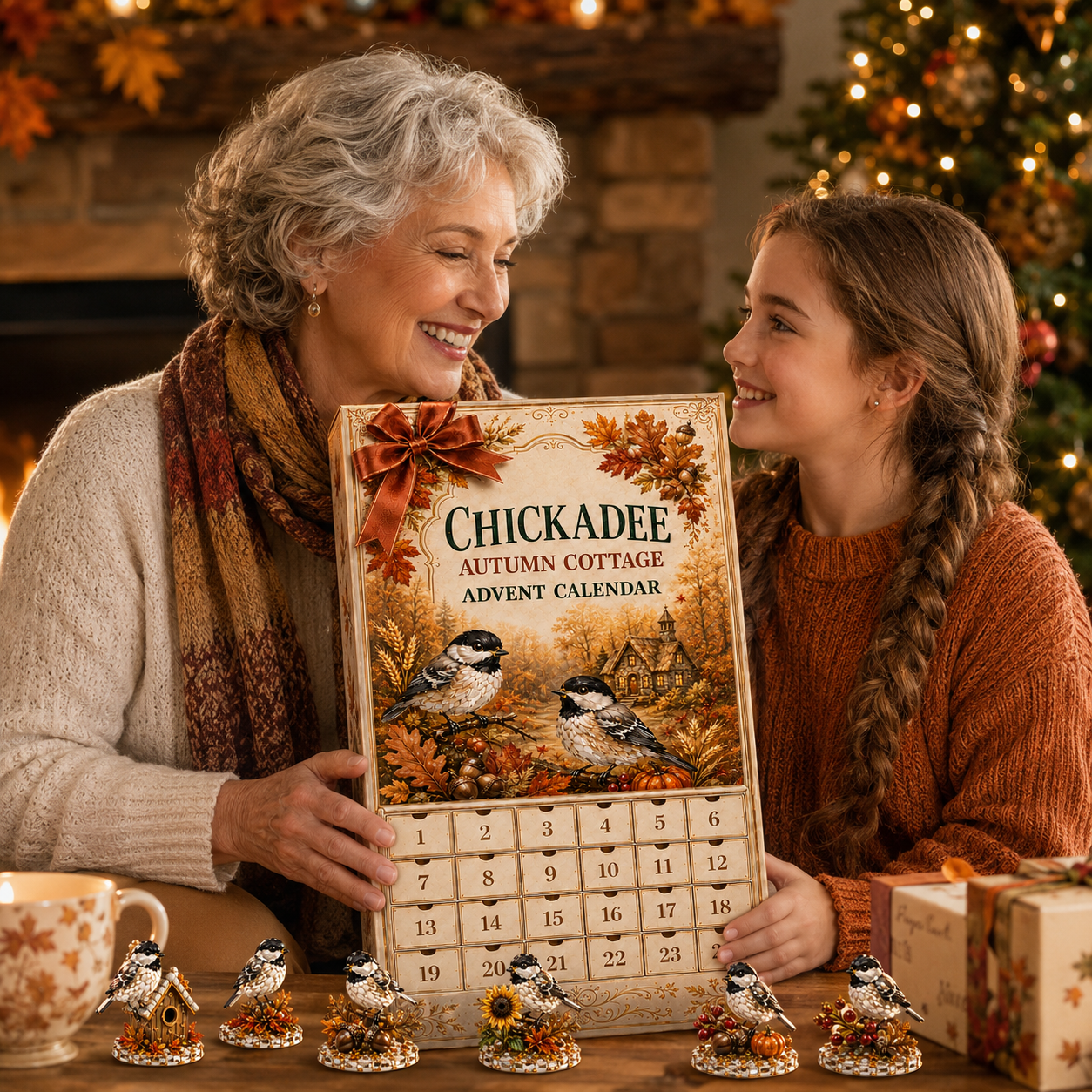 🔥Last 30 pcs✨⏰Last day 50% off🔥✨24-Day Advent Calendar - Chickadee