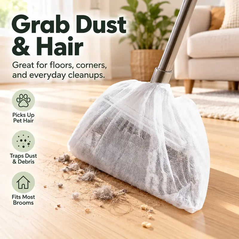 50 Pcs Disposable Static Duster Refill Sheets, Floor & Gap Dust Cleaner 🧹