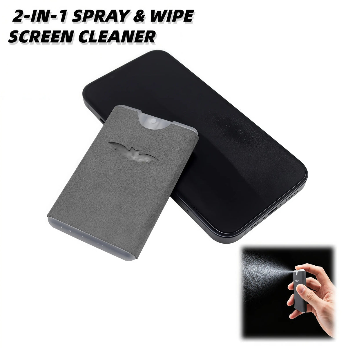 Portable Screen Cleaner Spray with Microfiber Cloth, Nano Streak-Free Cleaning 🧼 - image 3