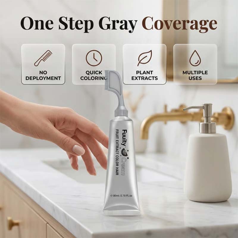 Botanical Fruit Essence Hair Dye Cream Nourishing Gray Coverage - image 2