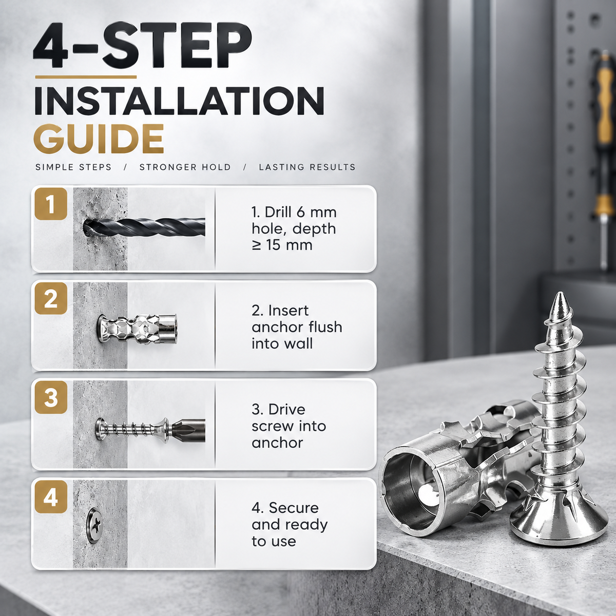 6x14mm Short Expansion Screws Set - image 5
