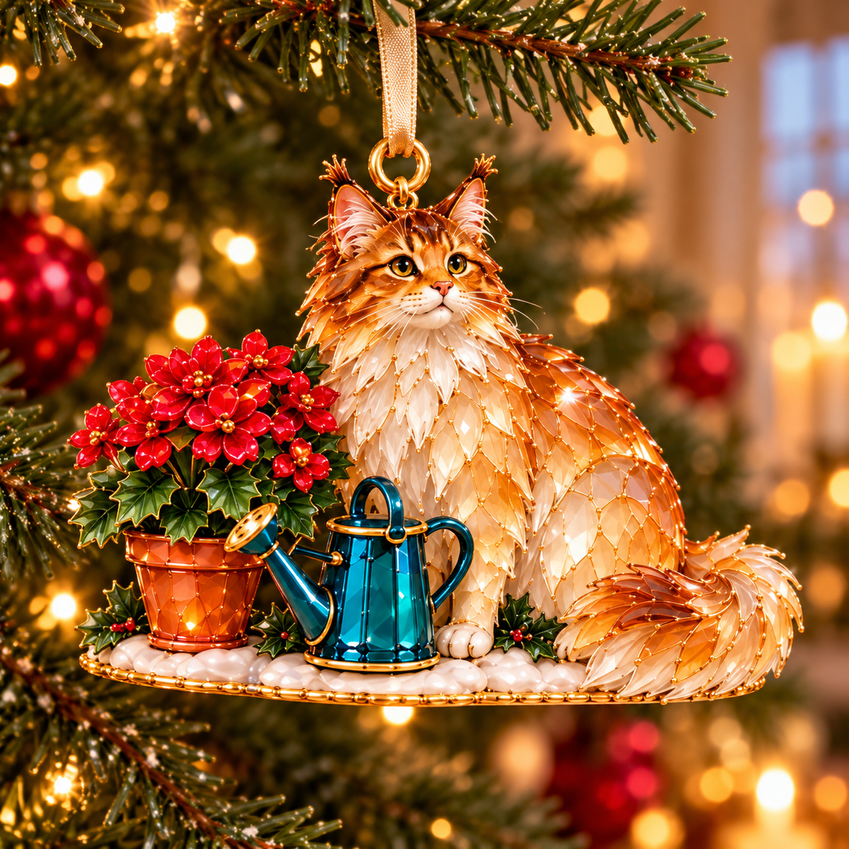 A Very Maine Coon Christmas – 6-Piece Cozy Holiday Ornament Collection