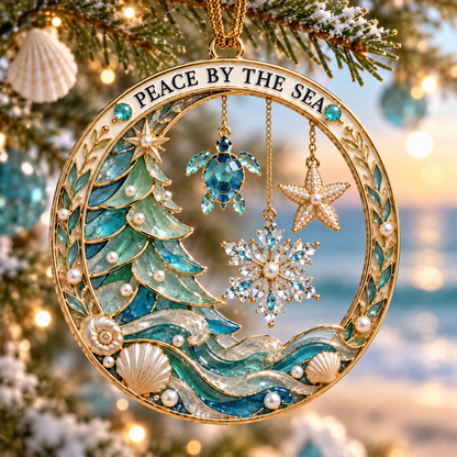 2026 Christmas Blessings Hanging Ornaments – 9 Festive Designs with Holiday Scenes, Stars & Snowflakes