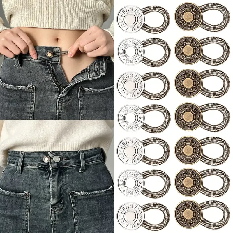 👖 8-Piece Metal Button Extenders for Jeans & Pants - image 1