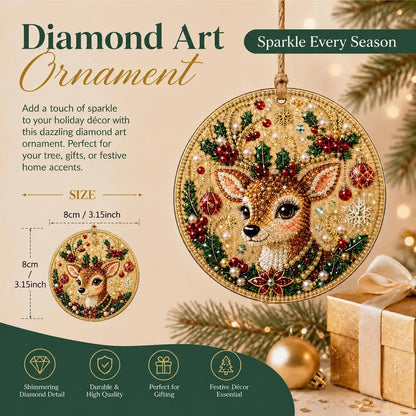 6Pcs/12Pcs Christmas DIY Diamond Painting Ornaments Kit, Xmas Tree Hanging Pendant🎄 - image 8