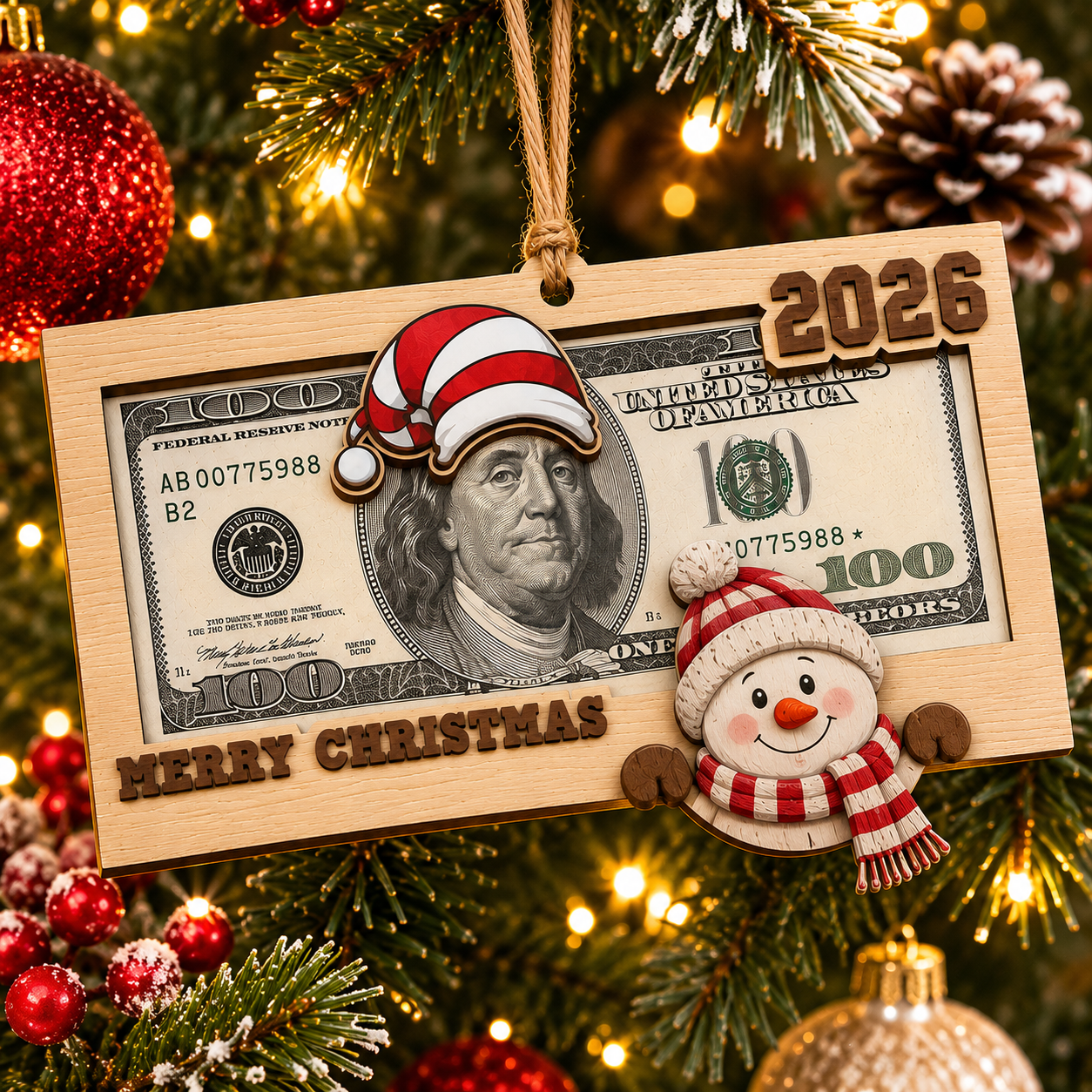 🔥Last 50pcs✨⏰ Limited anniversary edition✨Christmas Cash Holder Ornament