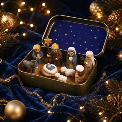 Religious Pocket-Size Mini Nativity Scene Set with Storage Box⛪ - image 13