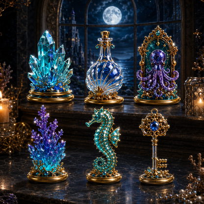 Sea Witch Advent Calendar 2026 – 24-Day Enchanted Ocean Crystal Miniature Countdown Calendar | Mystical Sea Collectible Gift Set