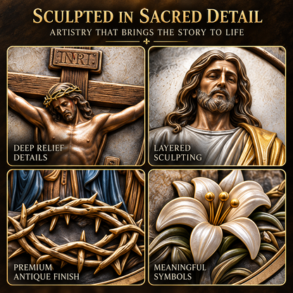Two Sides, One Promise – Crucifixion & Resurrection Commemorative Coin, Christian Faith Keepsake Celebrating Sacrifice, Hope & the Risen Christ