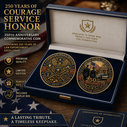 🎉🇺🇸 Limited Edition! 🔥🎁The Ultimate "Thank You" – 250th Anniversary American Police Officer Commemorative Coin (1776-2026) 🦅 - image 5